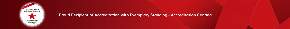 Proud recipient of accreditation with exemplary standing - Accreditation Canada - 2019-2023